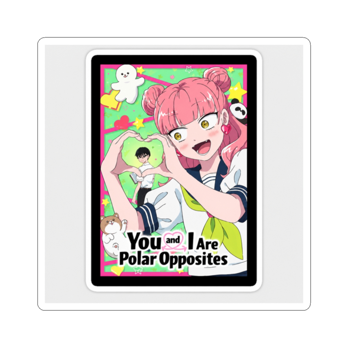 You and I Are Polar Sticker | You and I Are Polar Opposites - alternate angle 3, merchandise