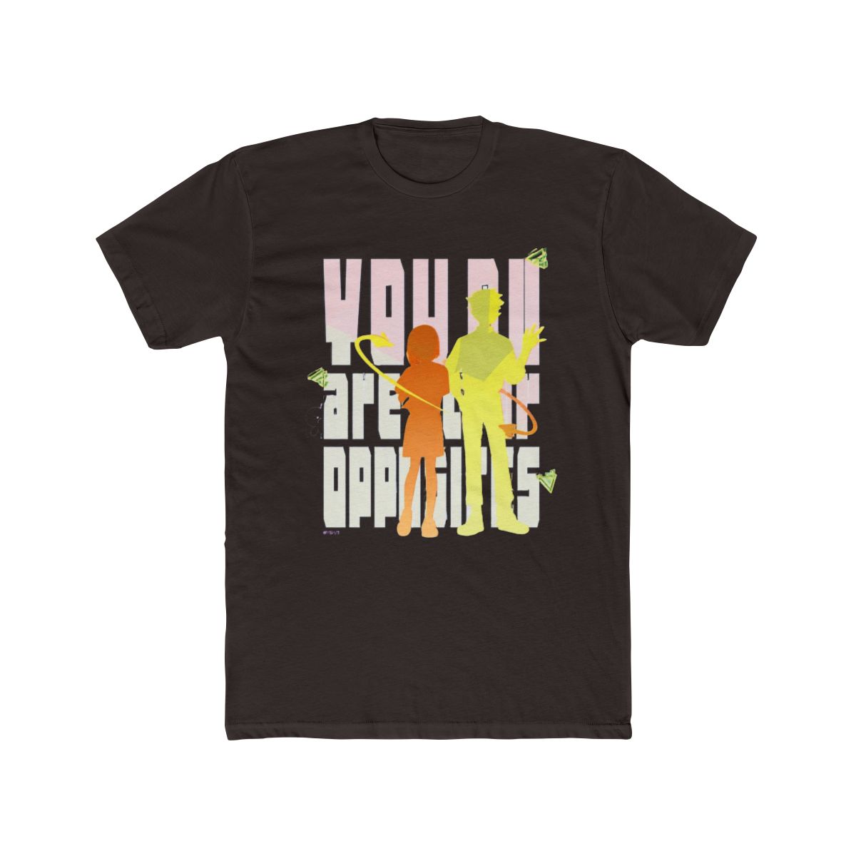 CDJapan : T Shirt (Charcoal) L Size " You and I Are Polar Opposites " 02 / Yamada Nishi Design Charcoal / L Collectible - alternate angle 2, merchandise