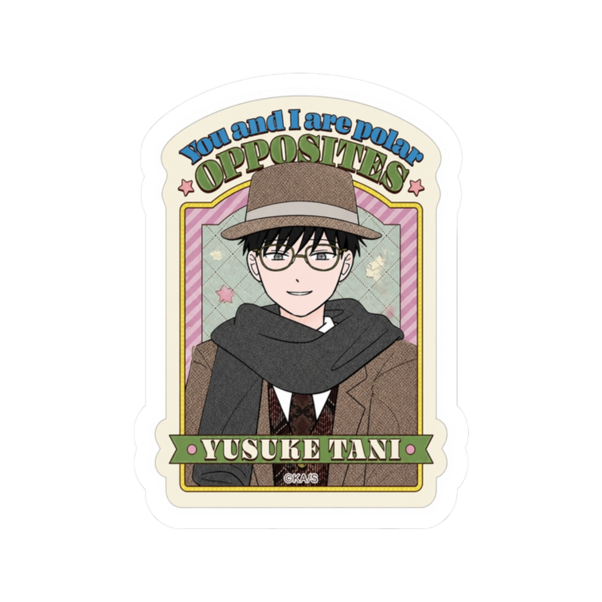 SaleLimitedPre-ownedPre-orderBack-orderOrder ClosedYou and I are Polar Opposites Sticker Yuusuke TaniMovic - alternate angle 3, merchandise